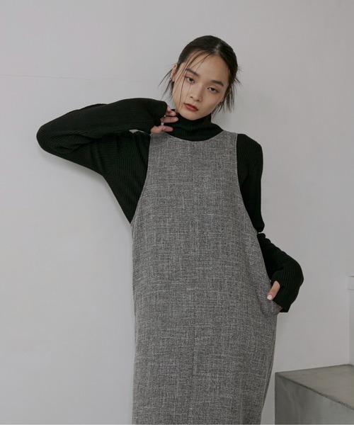 【セットアップ可】ライトツイードアメスリロングワンピース（ワンピース）｜feepur（フェピュール） pattayablatt.com