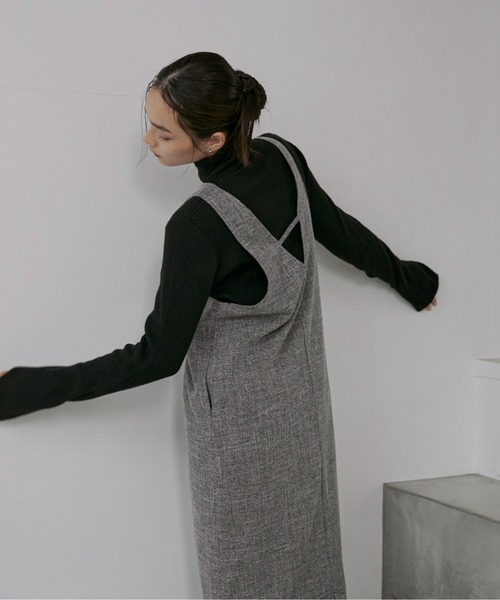 【セットアップ可】ライトツイードアメスリロングワンピース（ワンピース）｜feepur（フェピュール） pattayablatt.com