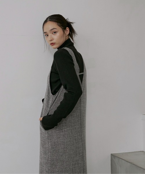 【セットアップ可】ライトツイードアメスリロングワンピース（ワンピース）｜feepur（フェピュール） pattayablatt.com