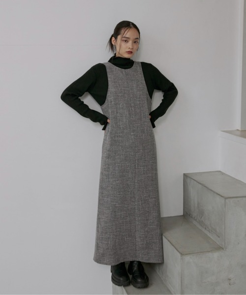 【セットアップ可】ライトツイードアメスリロングワンピース（ワンピース）｜feepur（フェピュール） pattayablatt.com
