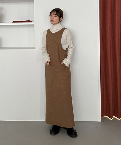 【セットアップ可】ライトツイードアメスリロングワンピース（ワンピース）｜feepur（フェピュール） pattayablatt.com