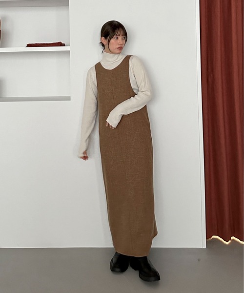 【セットアップ可】ライトツイードアメスリロングワンピース（ワンピース）｜feepur（フェピュール） pattayablatt.com