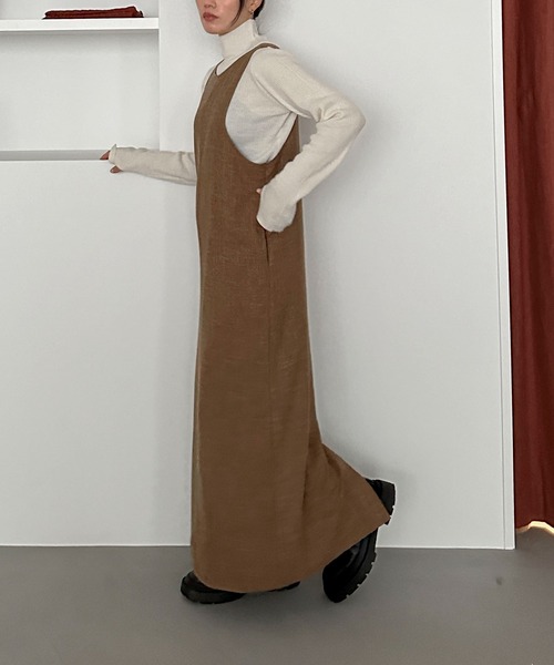 【セットアップ可】ライトツイードアメスリロングワンピース（ワンピース）｜feepur（フェピュール） pattayablatt.com