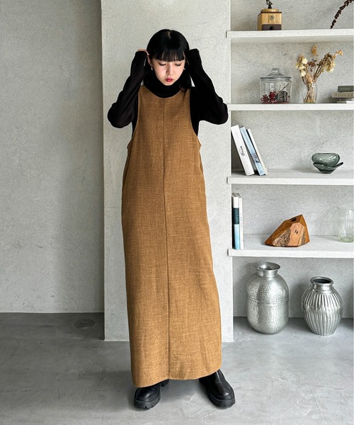 【セットアップ可】ライトツイードアメスリロングワンピース（ワンピース）｜feepur（フェピュール） pattayablatt.com