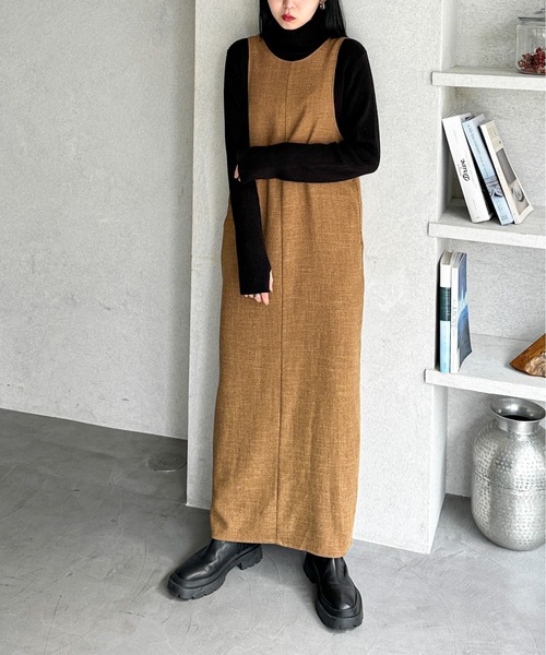 【セットアップ可】ライトツイードアメスリロングワンピース（ワンピース）｜feepur（フェピュール） pattayablatt.com