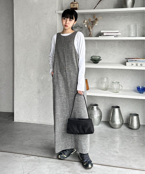 【セットアップ可】ライトツイードアメスリロングワンピース（ワンピース）｜feepur（フェピュール） pattayablatt.com