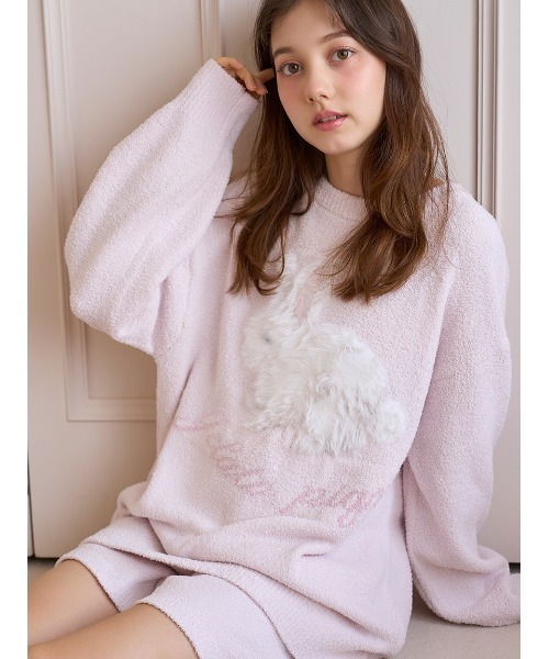 ★新品タグ付、袋付き★ジェラートピケ　ベビモコラビットジャガードプルオーバー gelato pique（ジェラートピケ）の「ベビモコラビットジャガード