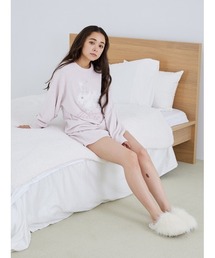 【美品】ジェラートピケ　ベビモコラビットジャガードプルオーバー　ホワイト gelato pique（ジェラートピケ）の「ベビモコラビットジャガード