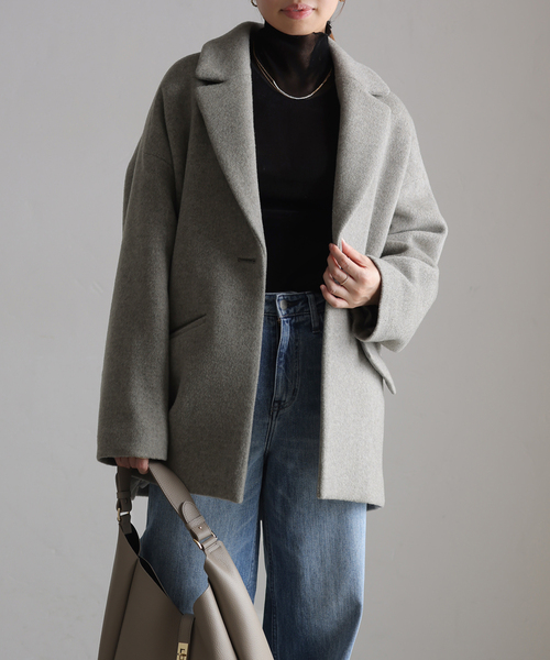 La TOTALITE（ラトータリテ）の「【TICCA/ティッカ】ジャケコート（その他アウター・レディース・ネイビー/ライトグレー・FREE）」の2枚目の写真