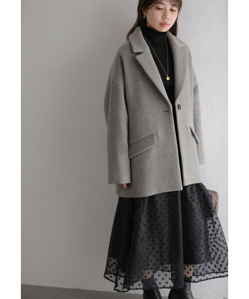 La TOTALITE（ラトータリテ）の「【TICCA/ティッカ】ジャケコート（その他アウター・レディース・ネイビー/ライトグレー・FREE）」の4枚目の写真