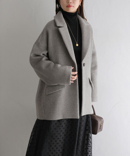 La TOTALITE（ラトータリテ）の「【TICCA/ティッカ】ジャケコート（その他アウター・レディース・ネイビー/ライトグレー・FREE）」の7枚目の写真