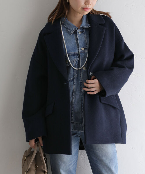 La TOTALITE（ラトータリテ）の「【TICCA/ティッカ】ジャケコート（その他アウター・レディース・ネイビー/ライトグレー・FREE）」の13枚目の写真