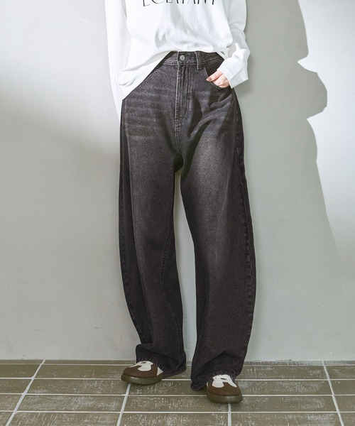 LAKOLE（ラコレ）の「オーバーダイカーブデニム / 147147（デニム