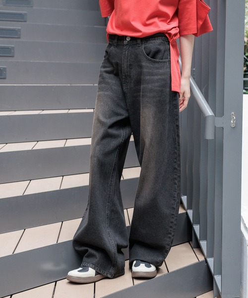 LAKOLE（ラコレ）の「オーバーダイカーブデニム / 147147（デニムパンツ・レディース・インディゴブルー/ベージュ/ブラック/ライトベージュ・LARGE/MEDIUM/SMALL）」の12枚目の写真