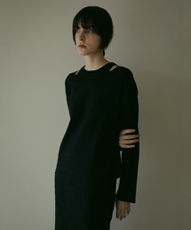 MANOF | NECK LAYERED KNIT TOPS(ニット/セーター)