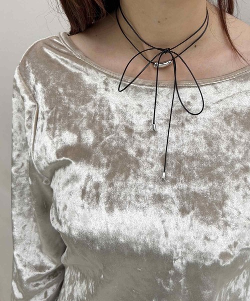 ISOOK（アイスー）の「【ISOOK / アイスー】マルチコードネックレス  / コードチョーカー メタルパーツ   ZOZOTOWN限定（ネックレス・レディース・シルバー・FREE）」の11枚目の写真