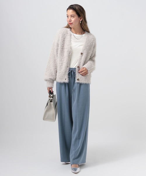 BAYFLOW（ベイフロー）の「[冬もあったか]裏起毛ワイドイージーパンツ（その他パンツ・レディース・グレー/ブルー/アイボリー/ブラック・FREE）」の10枚目の写真