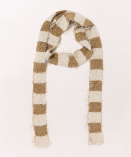 McCoy'sブラウン ニットスカーフ The REAL McCOY'S ザリアルマッコイズ SCARF WOOL KNIT ウール