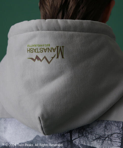 MANASTASH(マナスタッシュ)の「MANASTASH/マナスタッシュ TWIN PEAKS HOODIE ツイン・ピークス フーディー(パーカー・メンズ・ブラック/グレー/モスグリーン・L/M/XL/S)」の17枚目の写真
