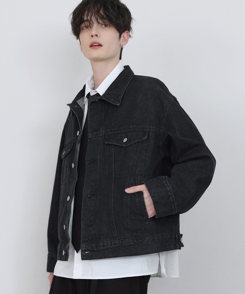 13oz】ワイドシルエットヴィンテージライクデニムジャケット（デニム