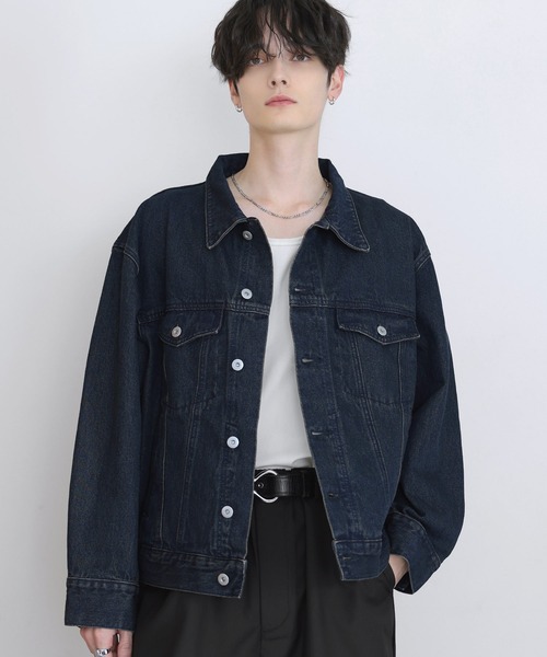 13oz】ワイドシルエットヴィンテージライクデニムジャケット（デニム