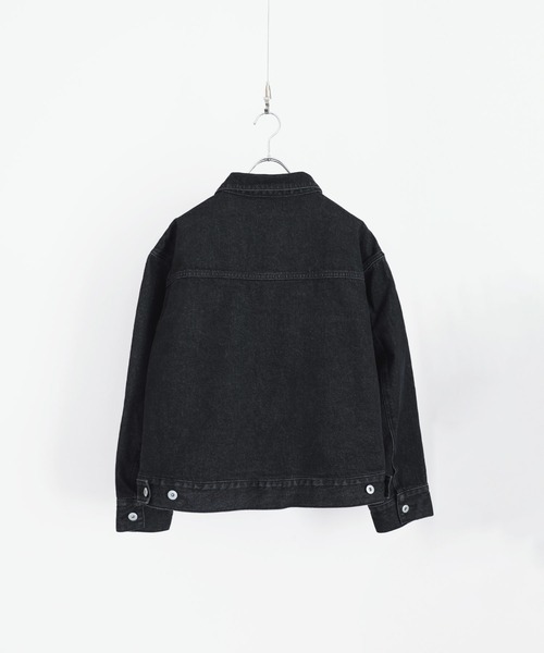 LILL（リル）の「【13oz】ワイドシルエットヴィンテージライクデニムジャケット（デニムジャケット・メンズ・ブラック/ブルー/ブラック系/グレイッシュブルー・L/M/S/XL）」の20枚目の写真