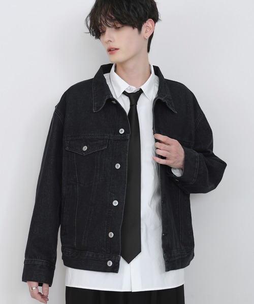 13oz】ワイドシルエットヴィンテージライクデニムジャケット（デニム