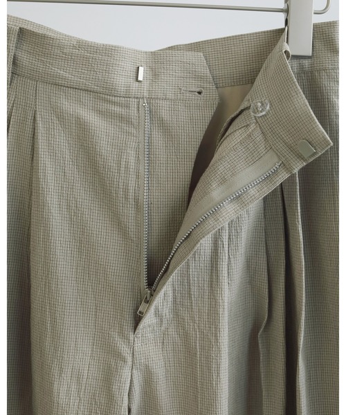 【新品】anuke Check Tuck Pants 36サイズ anuke(アンヌーク) Check Tuck Pants | サウスオレンジ｜メンズ