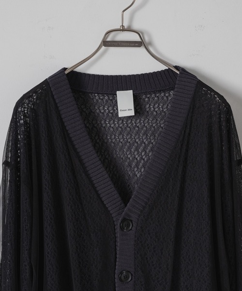 Tulle layered lace cardigan/チュールレイヤードレース