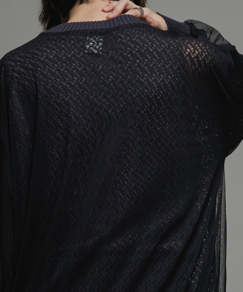 Tulle layered lace cardigan/チュールレイヤードレース