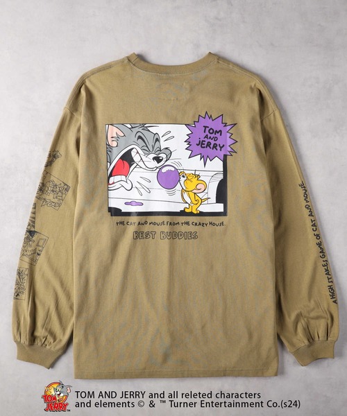 Right-on(ライトオン)の「【TOM and JERRY】コミックロンT(Tシャツ/カットソー・メンズ・ブラック/ネイビー/ベージュ/ホワイト・XL/L/M)」の4枚目の写真