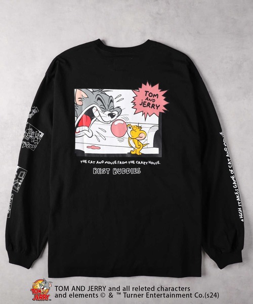 Right-on(ライトオン)の「【TOM and JERRY】コミックロンT(Tシャツ/カットソー・メンズ・ブラック/ネイビー/ベージュ/ホワイト・XL/L/M)」の3枚目の写真