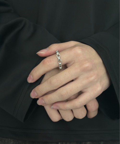 blatto(ブラット)の「【blatto 925silver】925シルバー クロス デザイン チェーンリング bla-ring-00738 N(リング・メンズ・シルバー系その他/ブラック/シルバー/クリア/ブルー・US10/US7)」の13枚目の写真