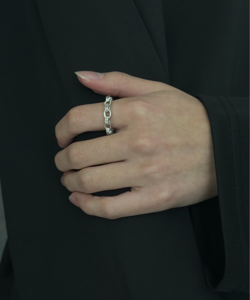 blatto(ブラット)の「【blatto 925silver】925シルバー クロス デザイン チェーンリング bla-ring-00738 N(リング・メンズ・シルバー系その他/ブラック/シルバー/クリア/ブルー・US10/US7)」の14枚目の写真