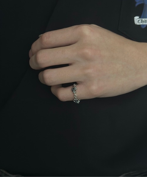 blatto(ブラット)の「【blatto 925silver】925シルバー クロス デザイン チェーンリング bla-ring-00738 N(リング・メンズ・シルバー系その他/ブラック/シルバー/クリア/ブルー・US10/US7)」の6枚目の写真