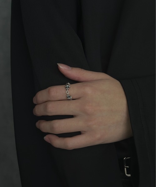 blatto(ブラット)の「【blatto 925silver】925シルバー クロス デザイン チェーンリング bla-ring-00738 N(リング・メンズ・シルバー系その他/ブラック/シルバー/クリア/ブルー・US10/US7)」の18枚目の写真