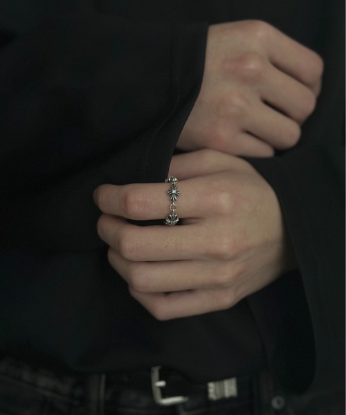 blatto(ブラット)の「【blatto 925silver】925シルバー クロス デザイン チェーンリング bla-ring-00738 N(リング・メンズ・シルバー系その他/ブラック/シルバー/クリア/ブルー・US10/US7)」の19枚目の写真