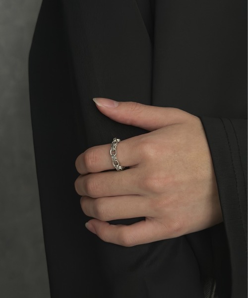 blatto(ブラット)の「【blatto 925silver】925シルバー クロス デザイン チェーンリング bla-ring-00738 N(リング・メンズ・シルバー系その他/ブラック/シルバー/クリア/ブルー・US10/US7)」の16枚目の写真