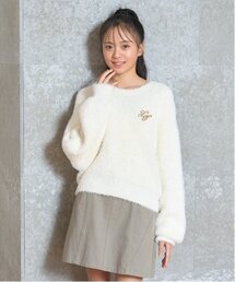 LOVETOXIC | ブローチつきシャギーニット(ニット/セーター)