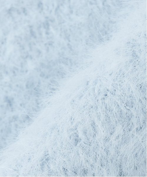 LOVETOXIC（ラブトキシック）の「ブローチつきシャギーニット（ニット/セーター・キッズ・サックスブルー/ピンク/オフホワイト・L/M/S）」の8枚目の写真