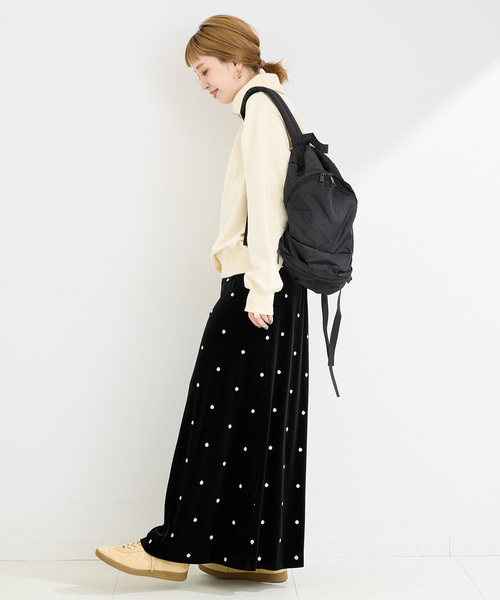 B.C STOCK（ベーセーストック）の「裏毛 ハーフZIP プルオーバー（スウェット・レディース・ブラック/ブラウン/アイボリー・FREE）」の12枚目の写真