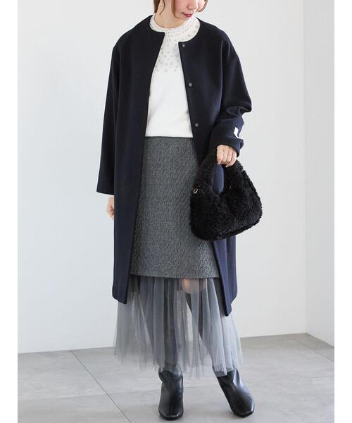 Te chichi（テチチ）の「スパークルビジューニットプルオーバー（ニット/セーター・レディース・ブラック/オフホワイト・F）」の10枚目の写真