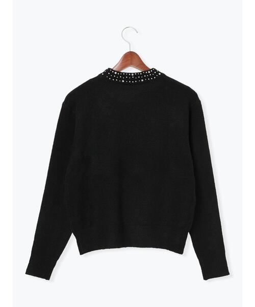 Te chichi（テチチ）の「スパークルビジューニットプルオーバー（ニット/セーター・レディース・ブラック/オフホワイト・F）」の4枚目の写真