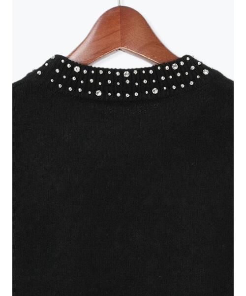 Te chichi（テチチ）の「スパークルビジューニットプルオーバー（ニット/セーター・レディース・ブラック/オフホワイト・F）」の8枚目の写真