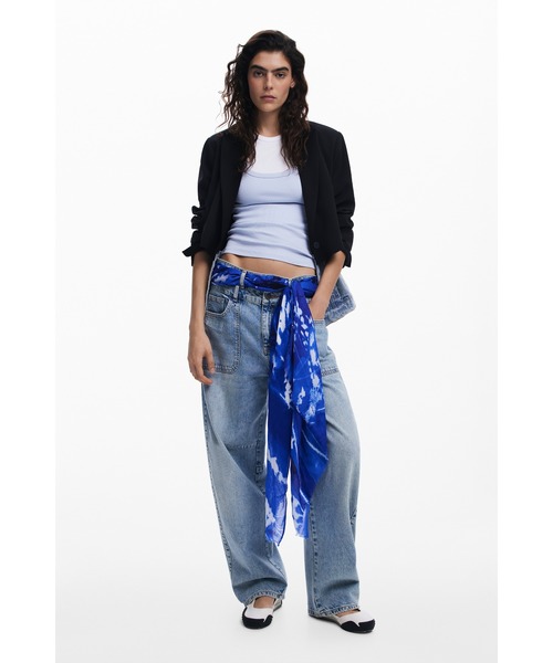 Desigual（デシグアル）の「スカーフドロップス（ストール/ショール・レディース・ブルー・FREE）」の2枚目の写真