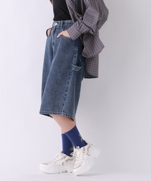 repipi armario(レピピ アルマリオ)の「ペインターハーフパンツ(デニムパンツ・キッズ・ブラック/ブルー系その他/ブルー系その他2・LARGE/SMALL/MEDIUM)」の9枚目の写真