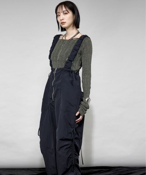 Ezick（エジック）の「lame glow シアーニット（ニット/セーター・レディース・ゴールド/ネイビー/アイボリー/グリーン・FREE）」の15枚目の写真