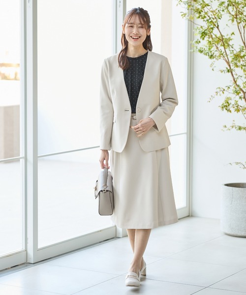 Honeys(ハニーズ)の「【ストレッチ・ウォッシャブル・イージーケア】セレモニー対応ベルト付フレアスカート(スカート・レディース・ブラック/ベージュ/ネイビー/杢グレー/グレイッシュベージュ・LL/3L/S/M/L)」の14枚目の写真