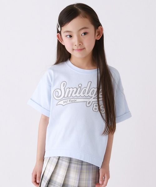 10C REPIPI(ジューシーレピピ)の「【10C REPIPI】キリカエカレッジTシャツ(Tシャツ/カットソー・キッズ・ブルー/グレー/ピンク/ホワイト/ブラック/サックスブルー・130cm/110cm/120cm)」の4枚目の写真
