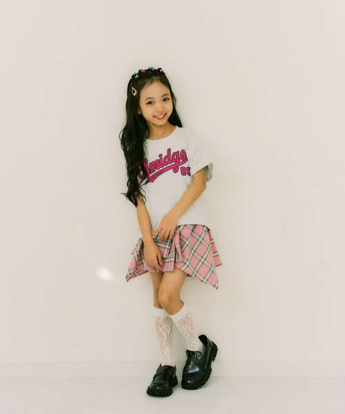 10C REPIPI(ジューシーレピピ)の「【10C REPIPI】キリカエカレッジTシャツ(Tシャツ/カットソー・キッズ・ブルー/グレー/ピンク/ホワイト/ブラック/サックスブルー・130cm/110cm/120cm)」の18枚目の写真
